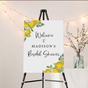 Lemon Bridal Shower Welcome Sign, Madison